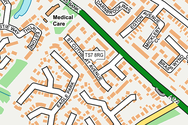 TS7 8RG map - OS OpenMap – Local (Ordnance Survey)