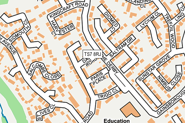 TS7 8RJ map - OS OpenMap – Local (Ordnance Survey)