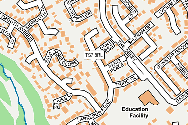 TS7 8RL map - OS OpenMap – Local (Ordnance Survey)