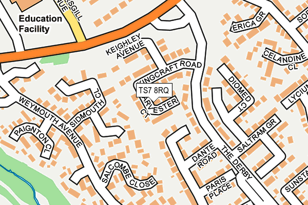 TS7 8RQ map - OS OpenMap – Local (Ordnance Survey)