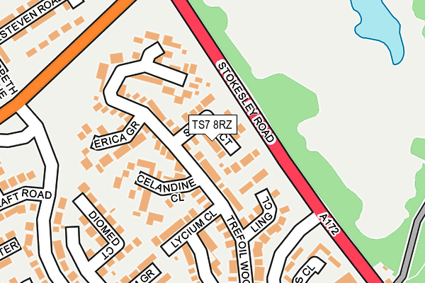 TS7 8RZ map - OS OpenMap – Local (Ordnance Survey)