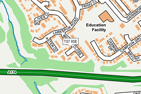 TS7 8SE map - OS OpenMap – Local (Ordnance Survey)