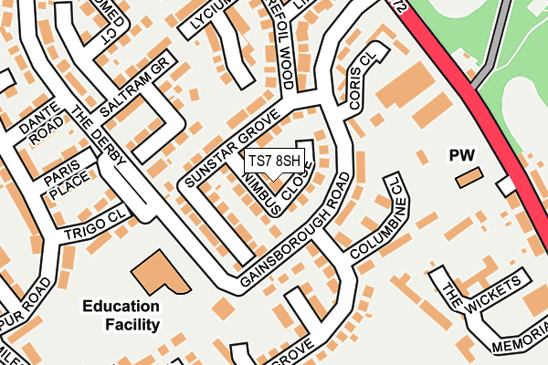 TS7 8SH map - OS OpenMap – Local (Ordnance Survey)