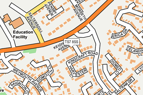 TS7 8SS map - OS OpenMap – Local (Ordnance Survey)