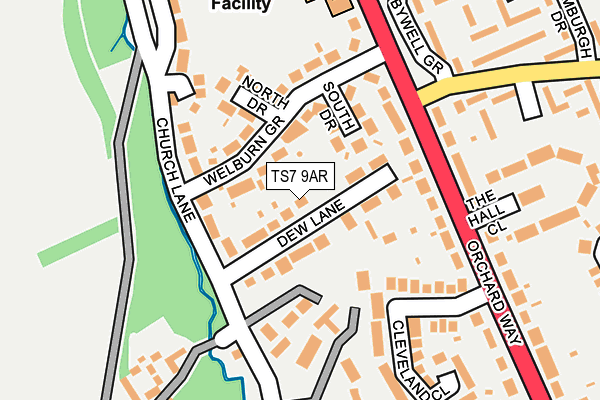 TS7 9AR map - OS OpenMap – Local (Ordnance Survey)