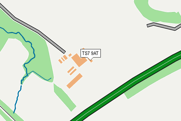 TS7 9AT map - OS OpenMap – Local (Ordnance Survey)