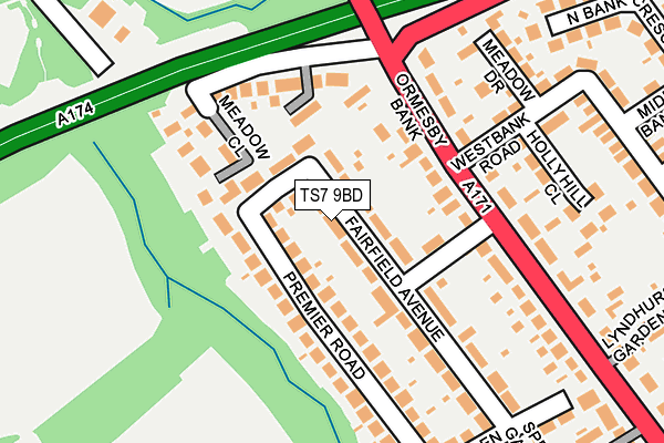 TS7 9BD map - OS OpenMap – Local (Ordnance Survey)