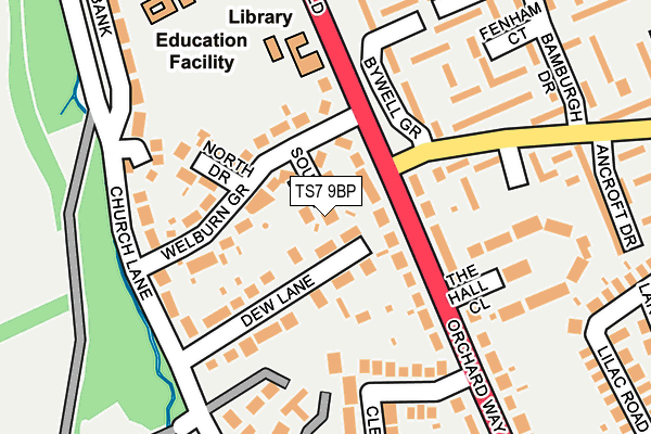 TS7 9BP map - OS OpenMap – Local (Ordnance Survey)