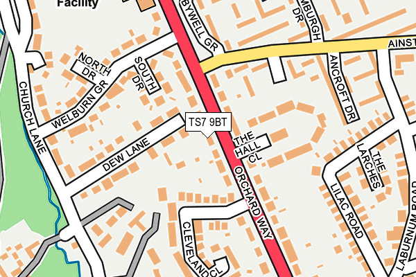 TS7 9BT map - OS OpenMap – Local (Ordnance Survey)