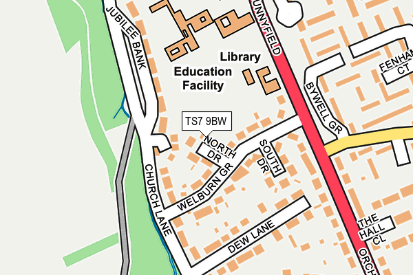 TS7 9BW map - OS OpenMap – Local (Ordnance Survey)