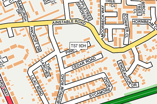TS7 9DH map - OS OpenMap – Local (Ordnance Survey)