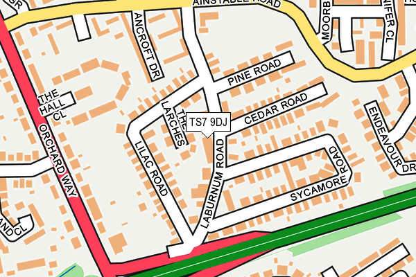 TS7 9DJ map - OS OpenMap – Local (Ordnance Survey)