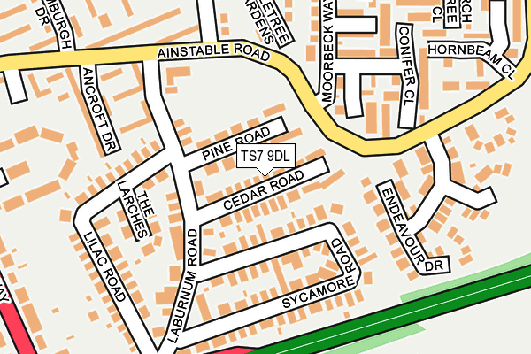 TS7 9DL map - OS OpenMap – Local (Ordnance Survey)