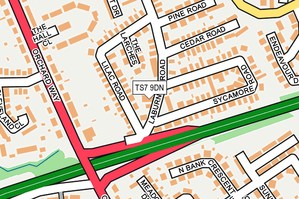 TS7 9DN map - OS OpenMap – Local (Ordnance Survey)