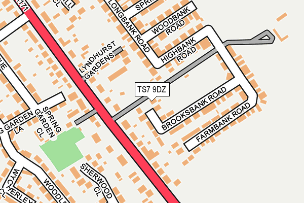TS7 9DZ map - OS OpenMap – Local (Ordnance Survey)
