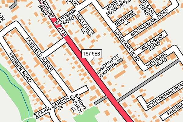 TS7 9EB map - OS OpenMap – Local (Ordnance Survey)