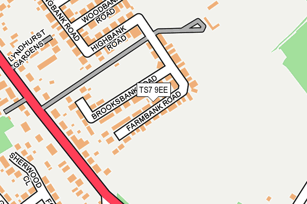 TS7 9EE map - OS OpenMap – Local (Ordnance Survey)