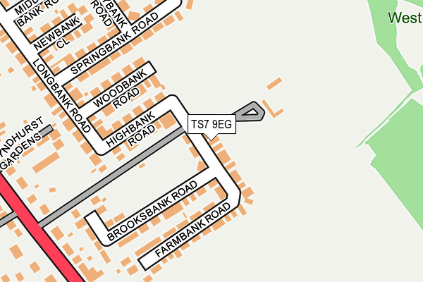 TS7 9EG map - OS OpenMap – Local (Ordnance Survey)