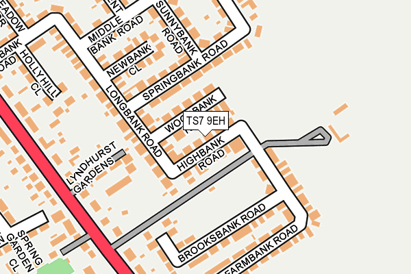 TS7 9EH map - OS OpenMap – Local (Ordnance Survey)