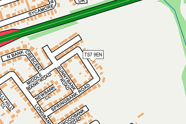 TS7 9EN map - OS OpenMap – Local (Ordnance Survey)