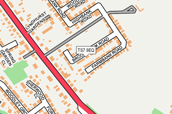 TS7 9EQ map - OS OpenMap – Local (Ordnance Survey)