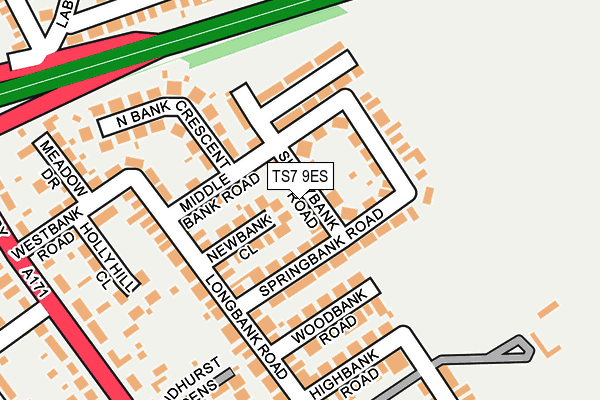 TS7 9ES map - OS OpenMap – Local (Ordnance Survey)