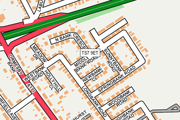 TS7 9ET map - OS OpenMap – Local (Ordnance Survey)