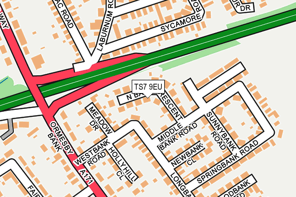 TS7 9EU map - OS OpenMap – Local (Ordnance Survey)