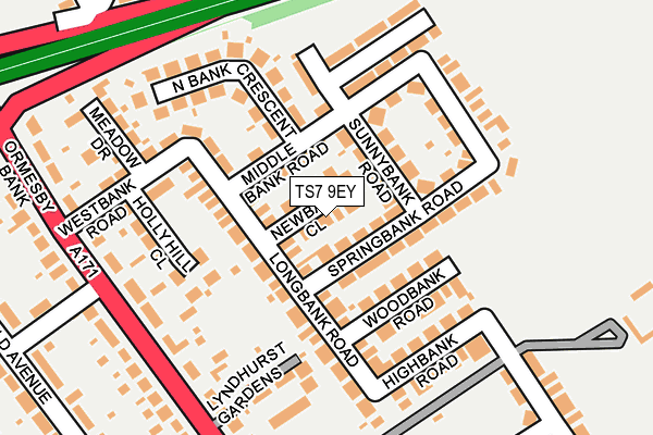 TS7 9EY map - OS OpenMap – Local (Ordnance Survey)