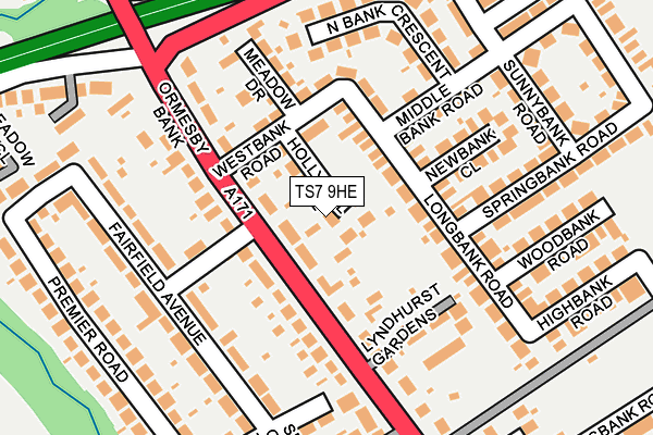 TS7 9HE map - OS OpenMap – Local (Ordnance Survey)