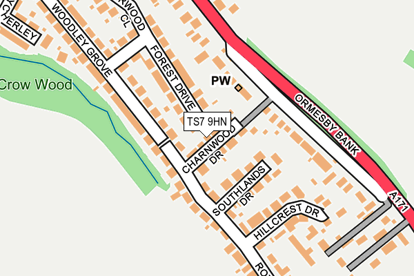 TS7 9HN map - OS OpenMap – Local (Ordnance Survey)