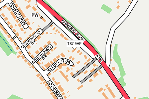 TS7 9HP map - OS OpenMap – Local (Ordnance Survey)