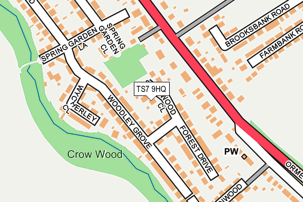 TS7 9HQ map - OS OpenMap – Local (Ordnance Survey)