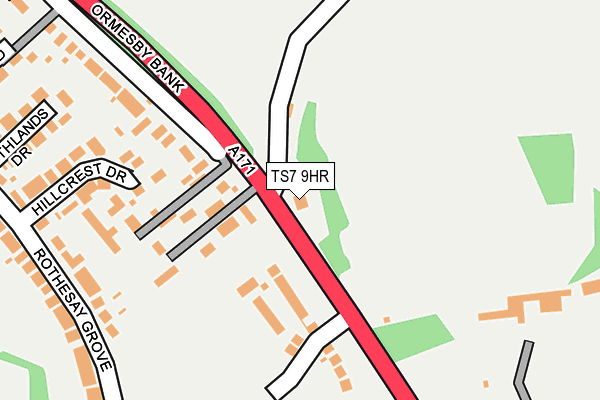TS7 9HR map - OS OpenMap – Local (Ordnance Survey)