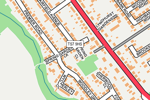 TS7 9HS map - OS OpenMap – Local (Ordnance Survey)