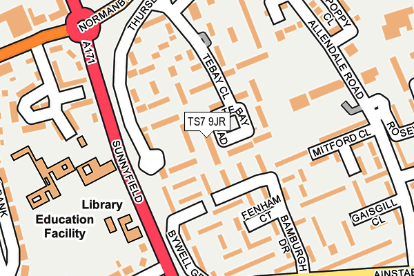 TS7 9JR map - OS OpenMap – Local (Ordnance Survey)