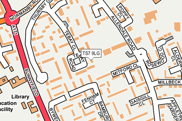 TS7 9LG map - OS OpenMap – Local (Ordnance Survey)