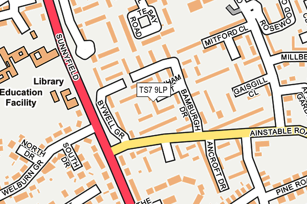 TS7 9LP map - OS OpenMap – Local (Ordnance Survey)