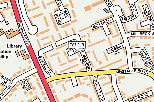 TS7 9LR map - OS OpenMap – Local (Ordnance Survey)