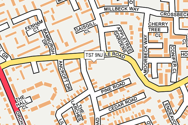 TS7 9NJ map - OS OpenMap – Local (Ordnance Survey)