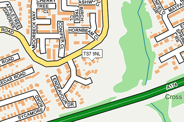 TS7 9NL map - OS OpenMap – Local (Ordnance Survey)