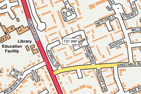 TS7 9NP map - OS OpenMap – Local (Ordnance Survey)