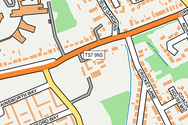TS7 9NS map - OS OpenMap – Local (Ordnance Survey)