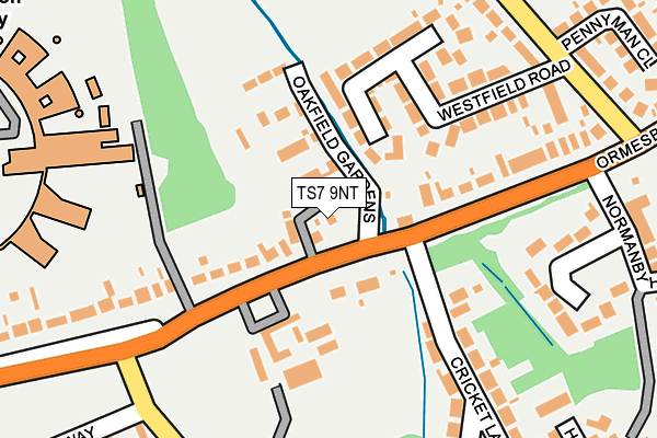 TS7 9NT map - OS OpenMap – Local (Ordnance Survey)