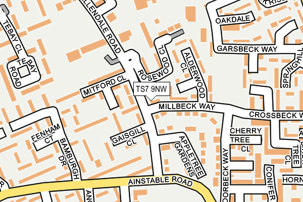 TS7 9NW map - OS OpenMap – Local (Ordnance Survey)