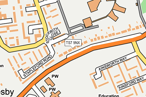 TS7 9NX map - OS OpenMap – Local (Ordnance Survey)