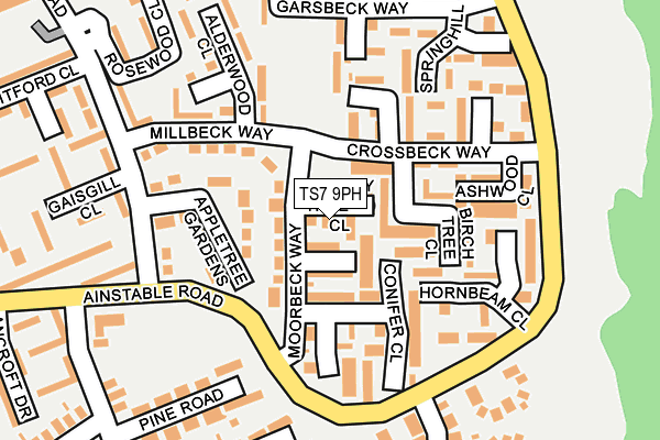 TS7 9PH map - OS OpenMap – Local (Ordnance Survey)