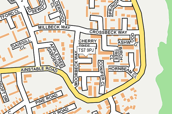 TS7 9PJ map - OS OpenMap – Local (Ordnance Survey)