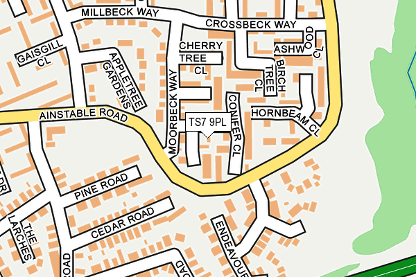 TS7 9PL map - OS OpenMap – Local (Ordnance Survey)