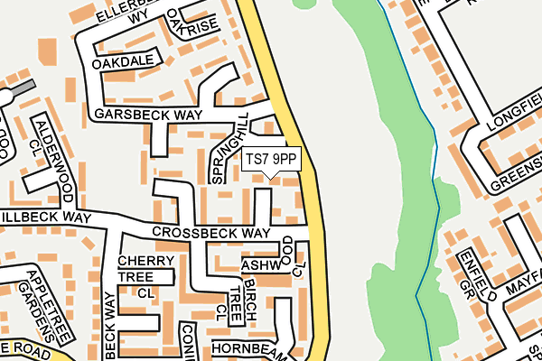 TS7 9PP map - OS OpenMap – Local (Ordnance Survey)